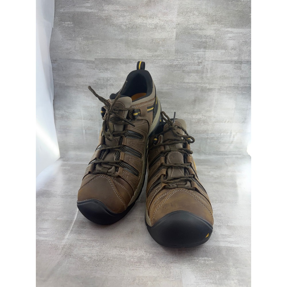 KEEN Utility Flint II Low Men Work Shoes Brown Black EH Rated Sz 14D 1023241D